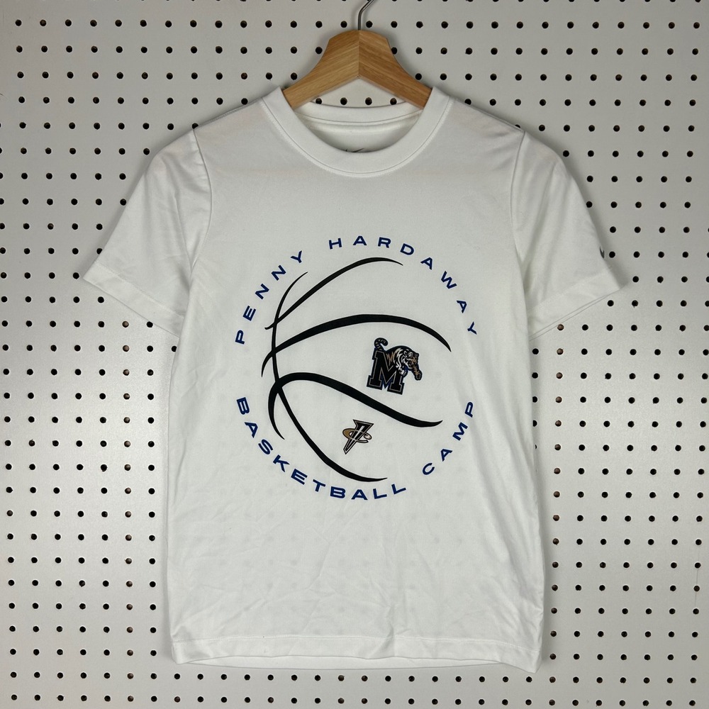 Nike Penny Hardaway Basketball Camp T Shirt Youth Medium White Dri-Fit 1 Cent